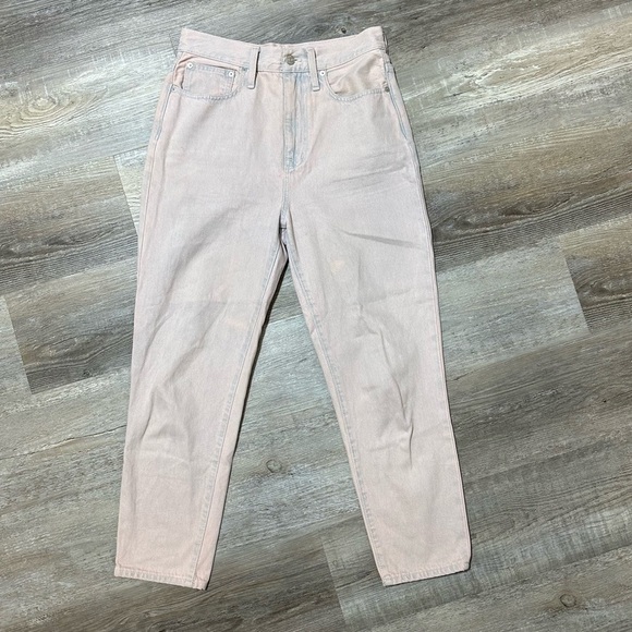 Madewell Mom jean overdyed edition pink/blue size 27, like new! - Picture 3 of 8